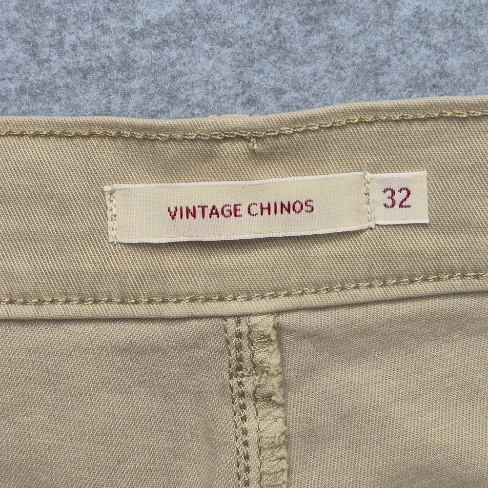 Levis Premium Jeans Womens 32 (34x31) Beige Vintage Chinos Baggy Wide Leg Pants